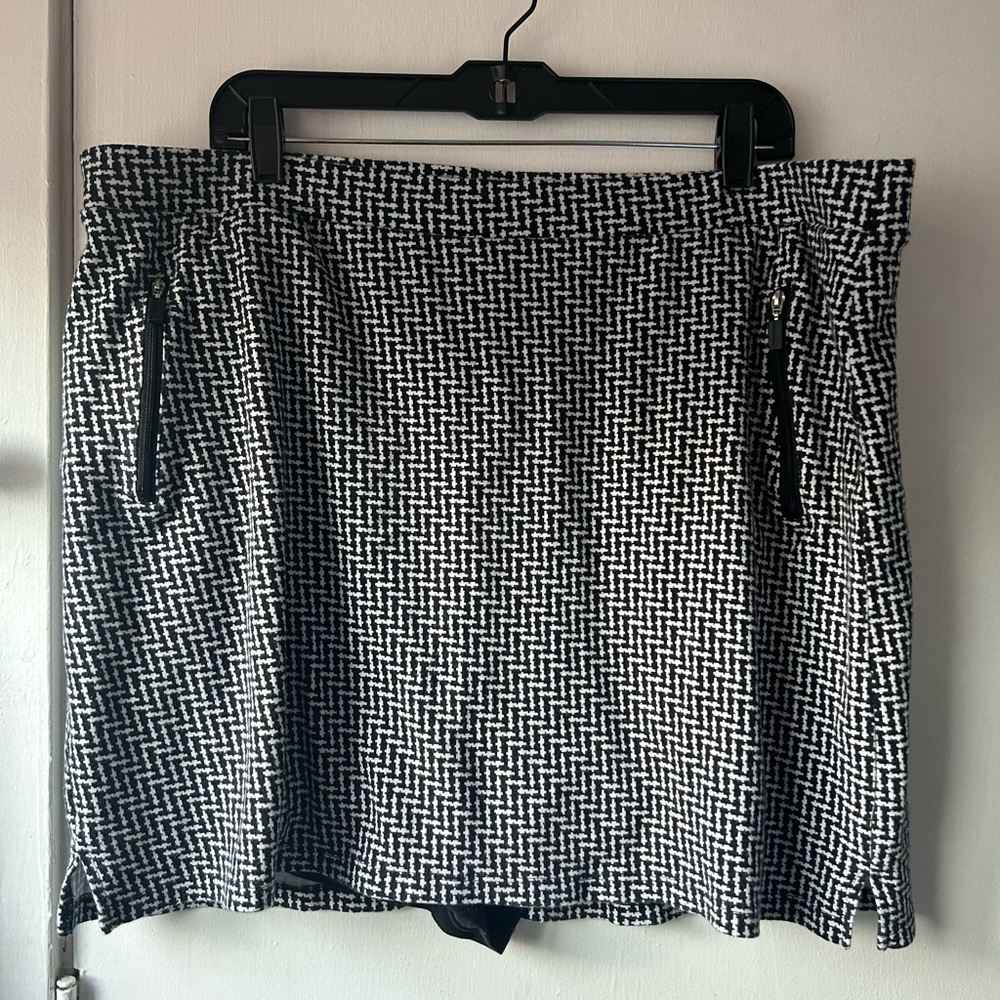 Jones New York Black and White Mini Skirt for Work